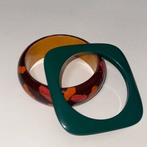 Vintage Retro Boho Chunky Bracelet Duo